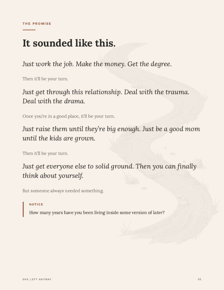 Second interior page from the When Did You Disappear guide